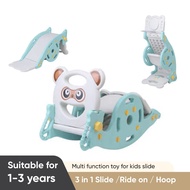 3 In 1 Slide / Basketball Hoop / Ride On Toy Kid Babies Child Playground Slide Basketball Slide kuda