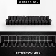 Modern Minimalist L-Shaped Leather Sofa U-Form Retro Snake-Shape Module Combination Fashionable High