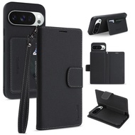 Lychee Leather Detachable 2-in-1 Wallet Case For Google 9 Pro XL Pixel 9a Pixel 8 Pixel 8 Pro Pixel 