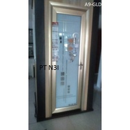 Pintu Kamar Mandi Weathero bahan Aluminium dan Kaca Tipe A9 Gold