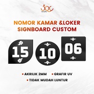 CUSTOM SIGNBOARD ROOM NUMBER & LOCKERS