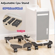 Ayuqi® Cpu Stand With Wheels Computer Cpu Roller Stand For Computer Pc Case Cpu Trolley Adjustable C