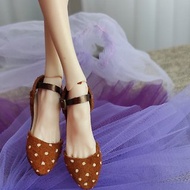 BJD Popovy Sisters 娃娃的棕色鞋子。芭蕾舞鞋 Popovy Sisters