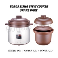 BUFFALO Toros Zisha Stew Cooker Spare Part - Inner Pot / Outer Lid / Inner Lid 牛头牌天然紫砂锅零件 - 内胆，外盖，内盖