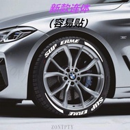 [3D Three-Dimensional Tire Sticker] Car Tire Reflective Letter Number Blade Sticker Unique Creative 