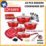 Dessini 23pcs Cookware Set Original Non Stick Frying Fry Casserole Steamer Pot Pan Granite Wok Periu