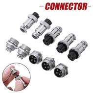 5 Pairs GX16 4 Pin Aviation Panel Connector Metal Female Socket Male Plug
