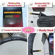 Premium Tiub Basikal 24x1.95/2.125 AV-48MM WandaKing Tube Bicycle Premium Bicycle Inner Tube 24×1.95