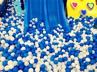 UUU 10pcs White Blue Ball พลาสติกนุ่ม Ocean Ball เด็กตลกว่ายน้ำ PIT Toy 7cm