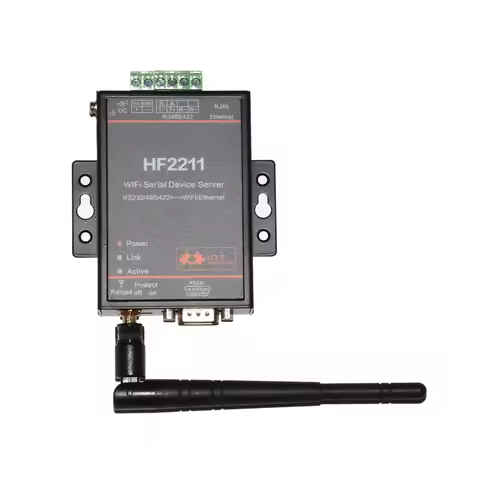 WiFi Serial Device Server RS232 RS422 RS485 To Ethernet WiFi Converter HF2211 HF2211A Support Modbus
