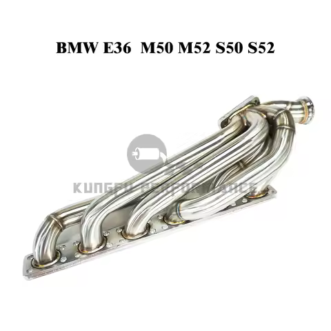 KUNGFU PERFORMANCE SS304 T3 Top Mount 3.0mm Exhaust S50 Manifold For B M W E36 S50 S52 M50 M52 1992-