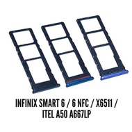 SIMLOCK SIMTRAY/ INFINIX SMART 6 CARD HOLDER/ 6 NFC/ X6511/ ITEL A50 A667LP ORIGINAL/ Original