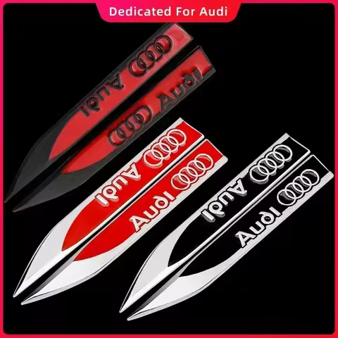Auto Styling 3D Metal Badge Body Trunk Decoration Sticker Accessorie for Audi A3 A4 B8 8P 8V A6 C7 A