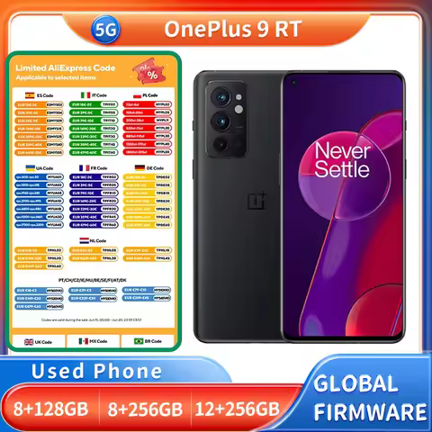 OnePlus 9 RT 9RT 128GB 256GB ROM SmartPhone 5G Android Dual SIM (Nano SIM) 6.62 inches 2400x1080px 4