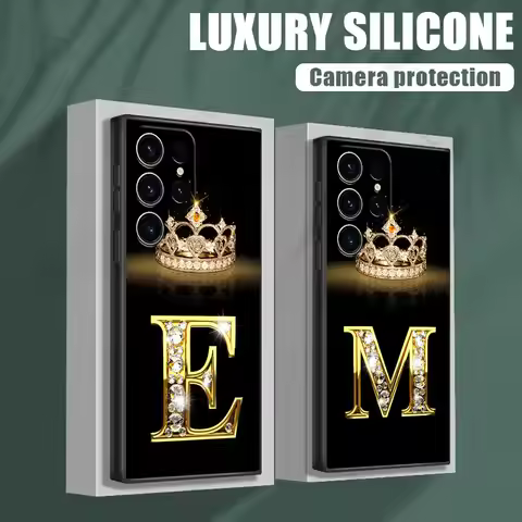 E M J F K L H I Letter Phone Case for Samsung Galaxy S26 S25 Ultra S24 S23 S22 Plus S21 5G S20 S21 F