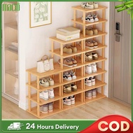 Shoe Rack Save Space Bamboo Shoe Rack Multifunctional Multi Layer Shoe Rack Stackable Organizer Shoe Rack Rak Kasut 鞋架