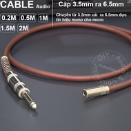 6.5 to 3.5 mono cable to plug in microphone for DIY teaching assistant speakers 0.2M to 3M (upgraded
