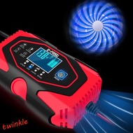 TWINKLE1 Pulse Repair Charger Battery Charger Motorcycle Car Battery Charger LED Touch Screen Batter
