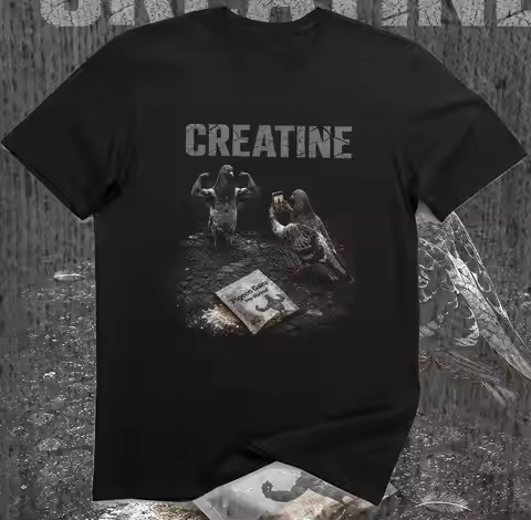 Funny Creatine Pigeon T-Shirt – Gym Workout Bodybuilding Meme Graphic Tee Four season popular unisex