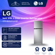 [SAVE 4.0] LG Nett 315L 2 Door Inverter Refrigerator GN-B312PQMB (Dark Graphite Steel) | fridge inve