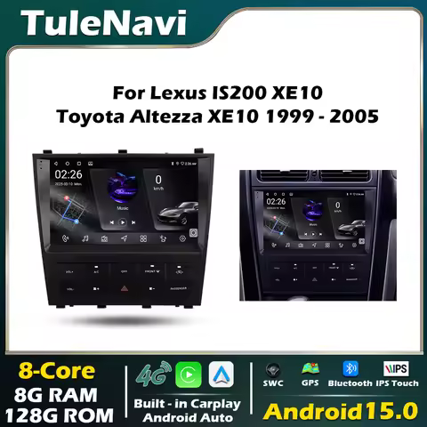 Android 15 Car Radio Multimedia Player For Lexus IS200 XE10 Toyota Altezza XE10 1999 -2005 GPS Navig
