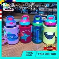 480ml Baby bottle Kids Cartoon Drinking Water Bottle Children Water Bottle With Straw