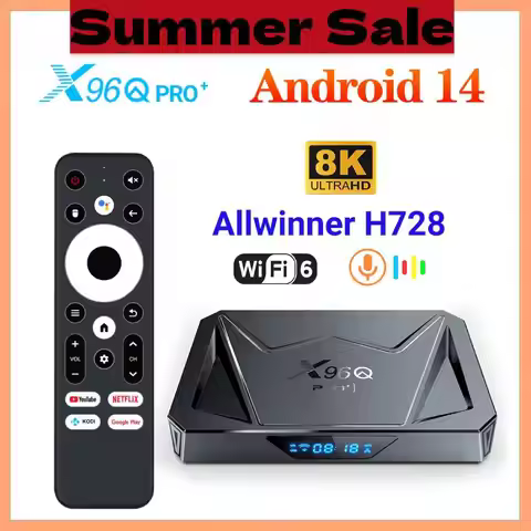 NEW Android 14 TV Box X96Q PRO + Allwinner H728 Octa-core 8K@24fps Set Top Box Android 14.0 Gigabit