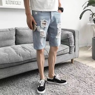 Denim Shorts Men's Summer Thin Trendy Beggar Pants Men's Shorts Men's Summer Thin Trendy Beggar Pant