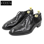 三洋山町真皮Tomonosuke R309鞋楦直頭男鞋黑色7 1/2F碼(二手)