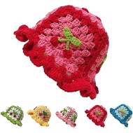 Strawberry Shortcake Hat, Strawberry Crochet Bucket Hat,Strawberry Crochet Hat, Handmade Cute Strawb