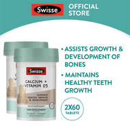 [Twin Pack] Swisse Kids Calcium + Vitamin D3 60 Tabs [EXPIRY : 31 JAN 2025]