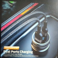 Dual Port Car Charger Display Voltmeter