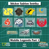 DTF Mobile Legends Iron-on Screen Printing Sticker with RRQ Evos Onic Bigetron Aura Esport IF Digita