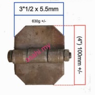 Welding Iron Hinges For Lorry 5mm / Engsel Besi Untuk Lori