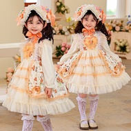 Gothic Manor Girl Lolita Dress Baby Birthday Dress Children's Princess Dress tutu Dress