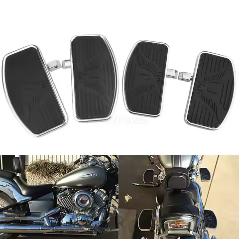 Motorcycle Front Rear Wide Foot Rider Driver Foot Rest Floorboards For Honda Shadow For Yamaha Drags