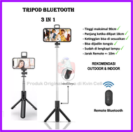 Tripod Hp Handphone Bluetooth 3 in 1 Remote Mini Ring Light Kamera Tripod Bluetooth Remote 2 Meter 1