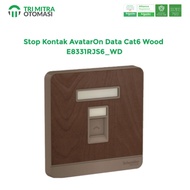 Schneider AvatarOn Cat6 Wood Data Socket - E8331RJS6_WD