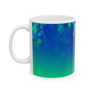 Blue-Green Bokeh FW Ceramic Mug 11oz