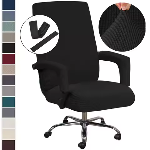 Office Computer Chair Covers Armchair Protector Black High Quality Housse De Chaise Includ Armrest J