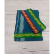 MEN'S TRADISIONAL COTTON COLORED VESHTI / DHOTI (Turquoise)