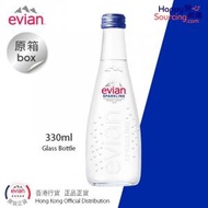 evian - 原箱20 - 《玻璃樽裝》法國Evian 有氣天然礦泉水 《Glass》Evian Sparkling Natural Mineral Water (330ml x20)