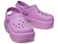 //Free 4 Jibbit for 1 Pairs รองเท้าแตะสวมผู้หญิง Crocs Classic Stomp New Model 2024 รองเท้าผู้หญิ่ง-