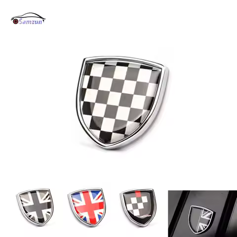 Car Decal Sticker Accessories Alloy Badge Paste Shield Styling Cover Universal For Mini Cooper S One