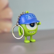 Disney Sulley Mike พวงกุญแจอะนิเมะอะนิเมะ Action Figure PVC การ์ตูน Luminous LED Keyring ของเล่นเด็กพวงกุญแจคริสต์มาสของขวัญ