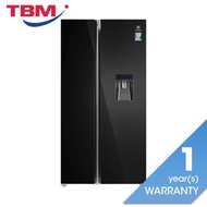 [Klang Valley Delivery Only] Electrolux ESE 6645A-BMY Side-By-Side Fridge Inverter Black Glass G646L