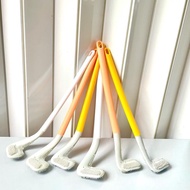 (1 Piece) Silicone Brush Scrubbing The Bathroom Gorf Wood Shape Size 7*39.5 Cm. Multipurpose Easy To