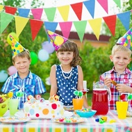 80 Meters 150pcs Triangle Flags Colorful Fiesta Flag Rainbow Pennant Banner Celebrate Party Decor