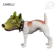 CAMELLI The  Dog Model, PVC Collar Action Figures Ornaments, Funny Green 2.7inch Anime Figures Statu