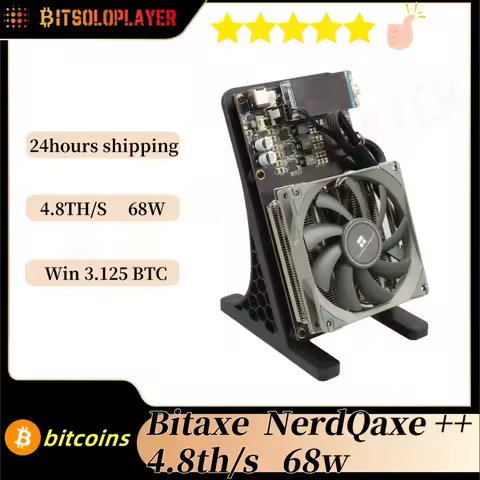 Bitaxe NerdQaxe++ 4.8TH/s 68w Bitcoins Miner 4 PCS BM1370 Asic Chip Solo BTC miner With 120W power s